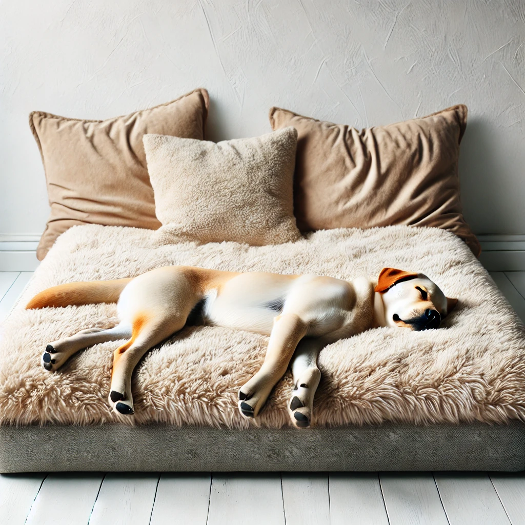 cachorro dormindo esticado